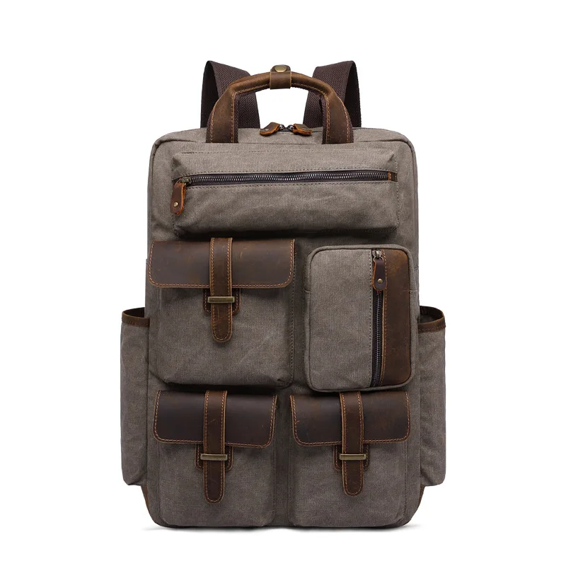 

SOAEON 2019 New Men's Shoulder Bag Photobag Camera Outdoor Travel Retro Canvas Bag Men's Backpack Waterproof Bag Backpack