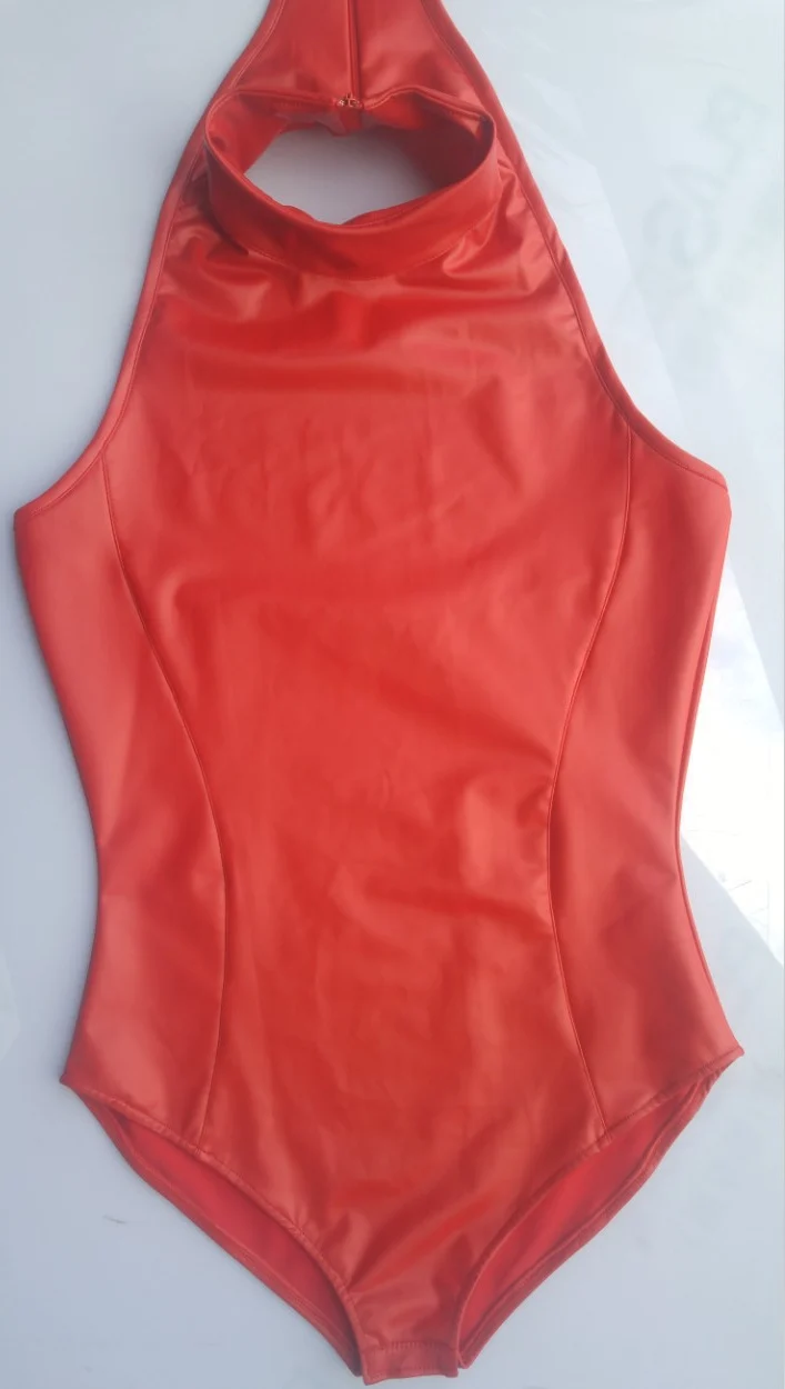 Латексное боди горничной с высоким вырезом высокой горловиной|body wear|halter bodybody suit |