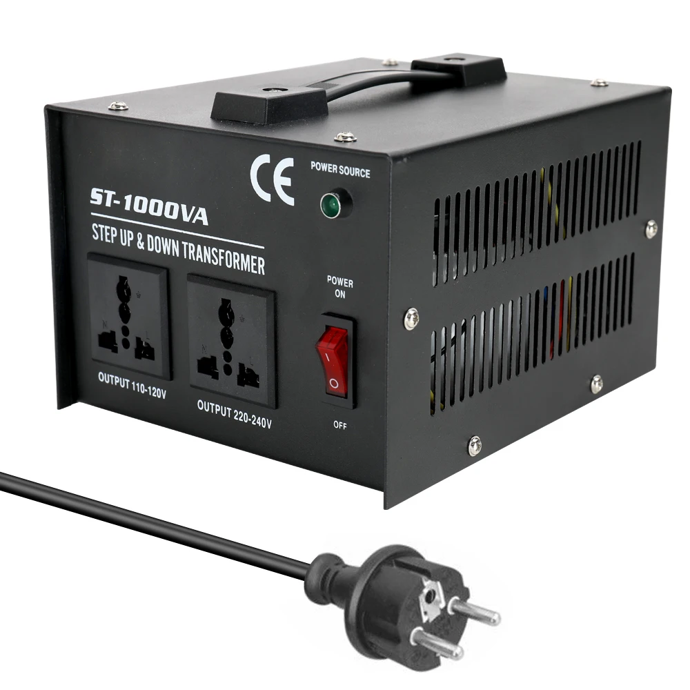 ST-1000W для исползования в домашних условиях интеллигентая(ый) эффективный шаг вверх и вниз трансформатор 100 V-220 V бытовых электроприборов Напряжение конвертер - Цвет: EU plug