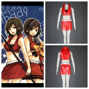 

Ainclu Free Shipping Hatsune Miku MEIKO Vocaloid Cosplay Costume Customize for plus size adults