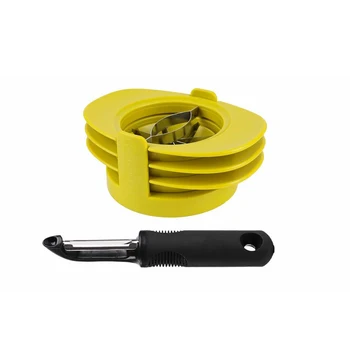 

3 In 1 Fruit Cutter Apple Corers Slicer Mango Tomato Slicer Fruit Slicer Knife Kitchen Gadgets Tools 2019 with Swivel Peeler
