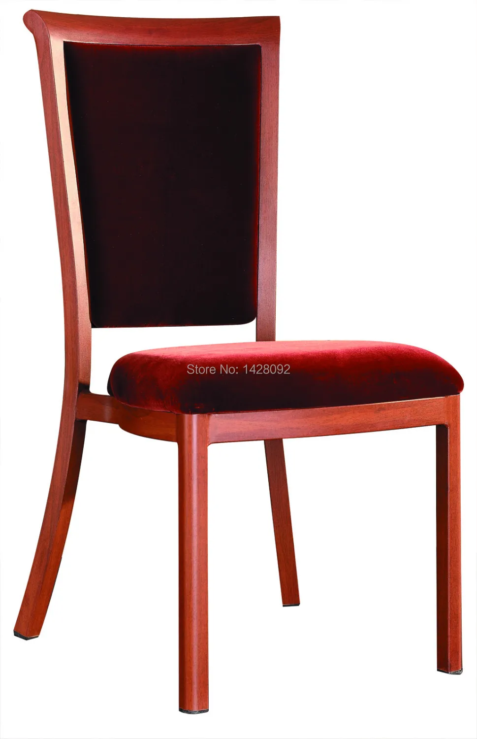 wholesale quality luxury strong woodgrain aluminum restaurant chairs LQ