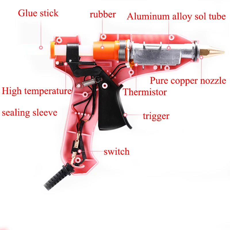 40 Вт~ 120 Вт термоклеевой пистолет 7 мм 11 мм Клей-карандаш промышленный мини высокотемпературный инструмент для ремонта термоклея Glueguns