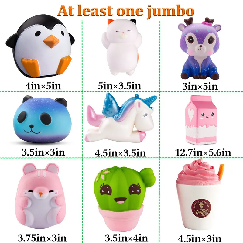 Random 40Pcs Jumbo medium mini Slow Rising squishies package cut Kawaii Scented Mini Soft Squishy Bread 3