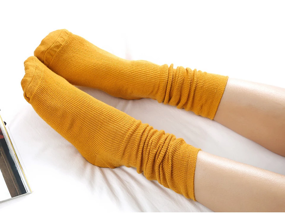 Hot Harajuku Cool Socks Art Women Fashion Cotton socks Comfortable Four Seasons Solid Simple Female Sox In Winter Autumn (5)