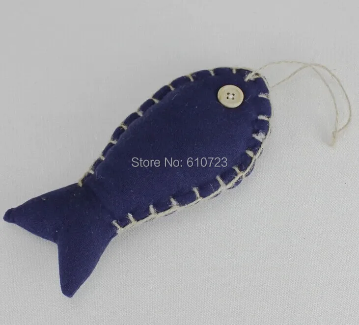 

whole sale Cotton cloth art fish hang rope tied system valentine's day gifts Two kinds of color can be obtained