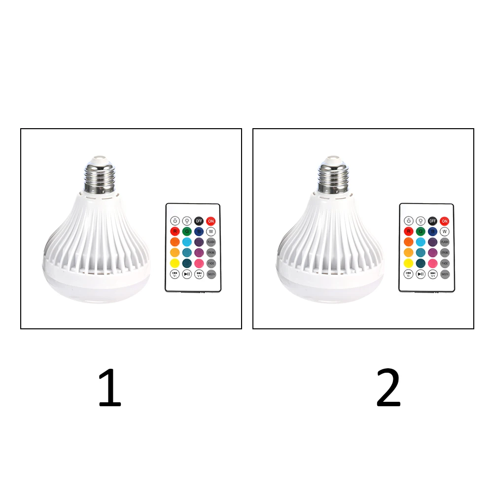 E27 Беспроводная BT RGB лампа светодиодный музыкальный плеер аудио с светильник