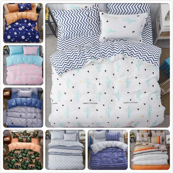 

2018 New Autumn Winter Soft Cotton 3/4 pcs Bedding Set Adult Kids Child Bed Linens Single Twin Queen King Size Duvet Cover Sheet