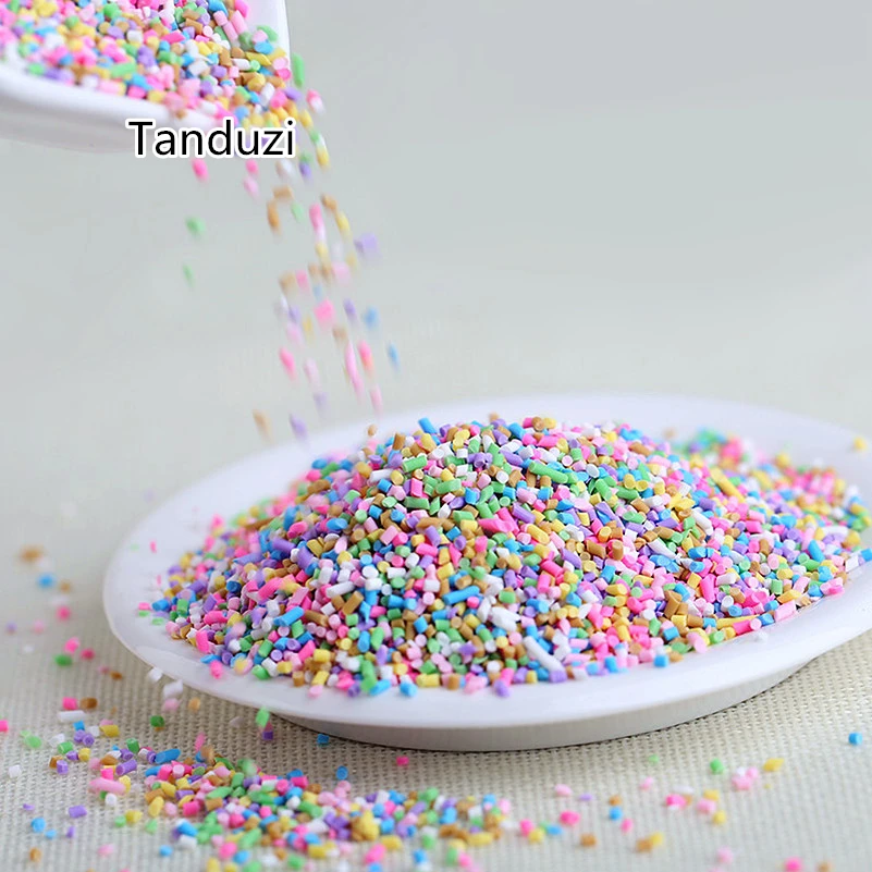 

Tanduzi 5 Cases Clay Sprinkles Colorful Candy Fake Cake Dessert Fimo Polymer Clay Diy Sugar Simulation Food Dollhouse Miniature