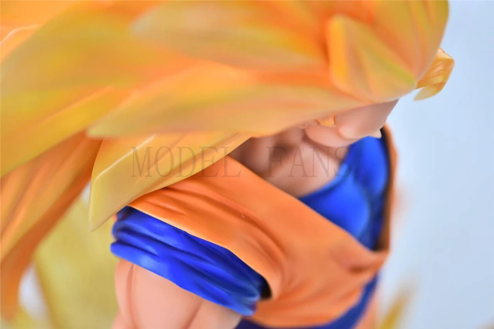 Модель вентиляторов Dragon Ball 1/3 75 см Супер saiyan 3 sonGoku gk статуя из смолы содержит светодиодный светильник