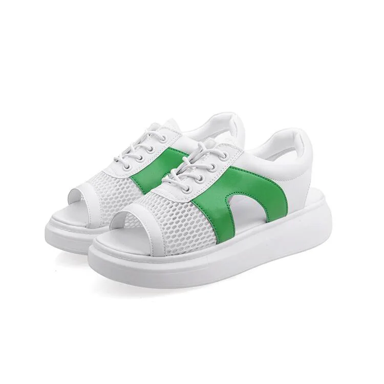 

2018 Summer Girl Fashion Open Toe Mesh Shoes Muffin bottom Sandals Girls Beach Shoes Patchwork Sneakers #3 Free Shipping