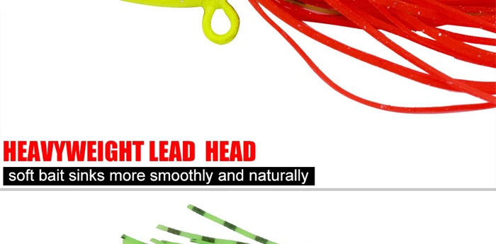 Fishing Lure Buzz Bait Spinnerbait Spinner Spoons Lead head Metal Hook Rubber Jig Head 7.7cm 7g 5pcs Fishing Tackle  (8)