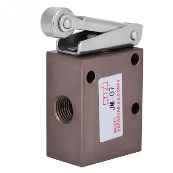 

Hot 1 Pcs PT 1/4 Thread Roller Type Mechanical Pneumatic Valve 2 Position 3 Way