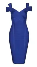 Shine Beauty 2017 New Women Summer Sexy Bodycon Blue Sky Blue Beige Strap Evening Party Bandage Dress Hot Sale