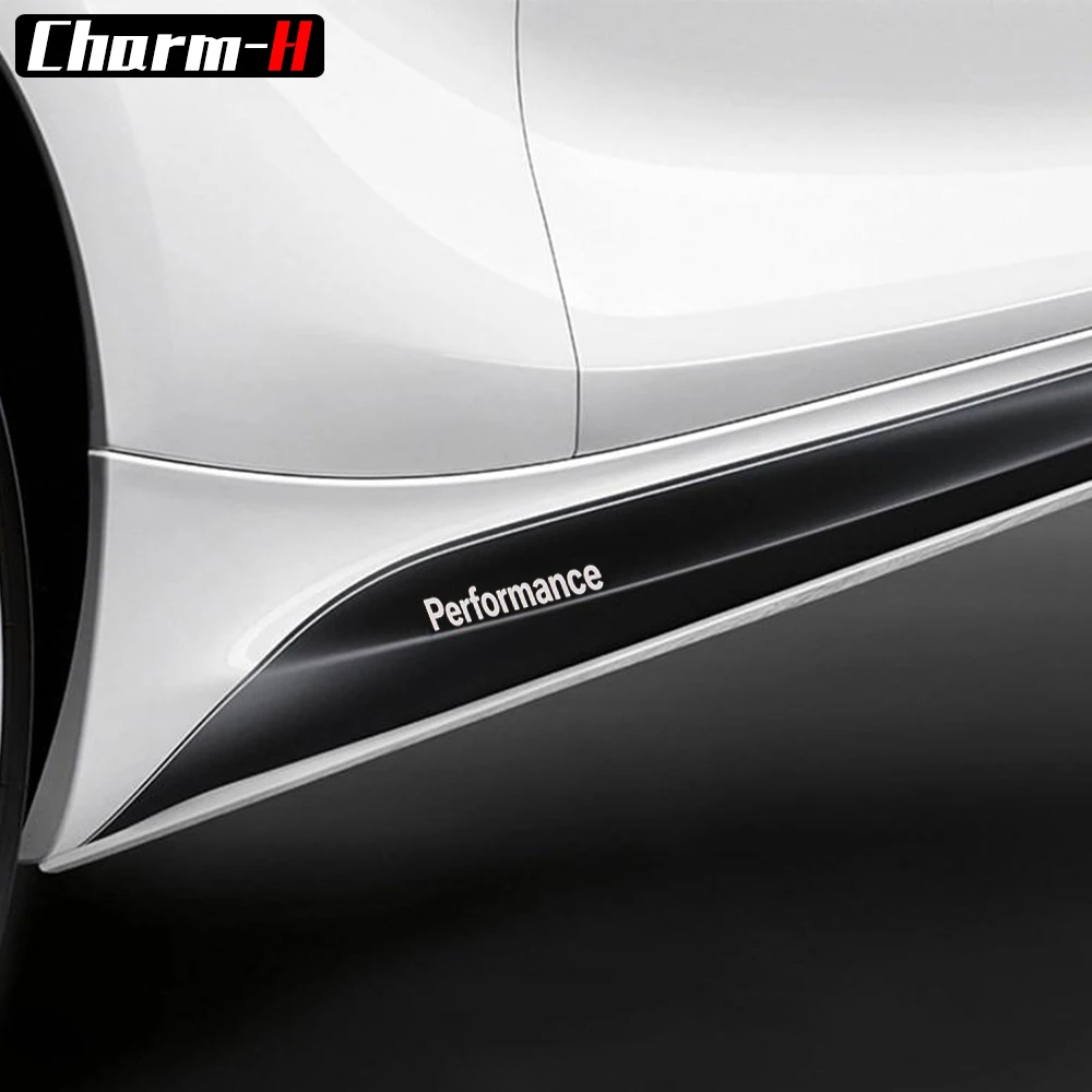 2 قطع M الأداء الجانب تنورة عتبة شريط ملصق ملصق حائط من الفينيل‏ الجرافيك ل BMW 2 سلسلة F22 F23 220i 228i سباق شريط ملصقات