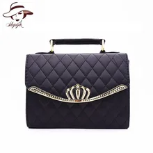 High Quality Classic Women Handbag Diamond Lattice Shoulder Crossbody Bags Quilted Plaid Crown Mini Elegant Ladies Messenger Bag