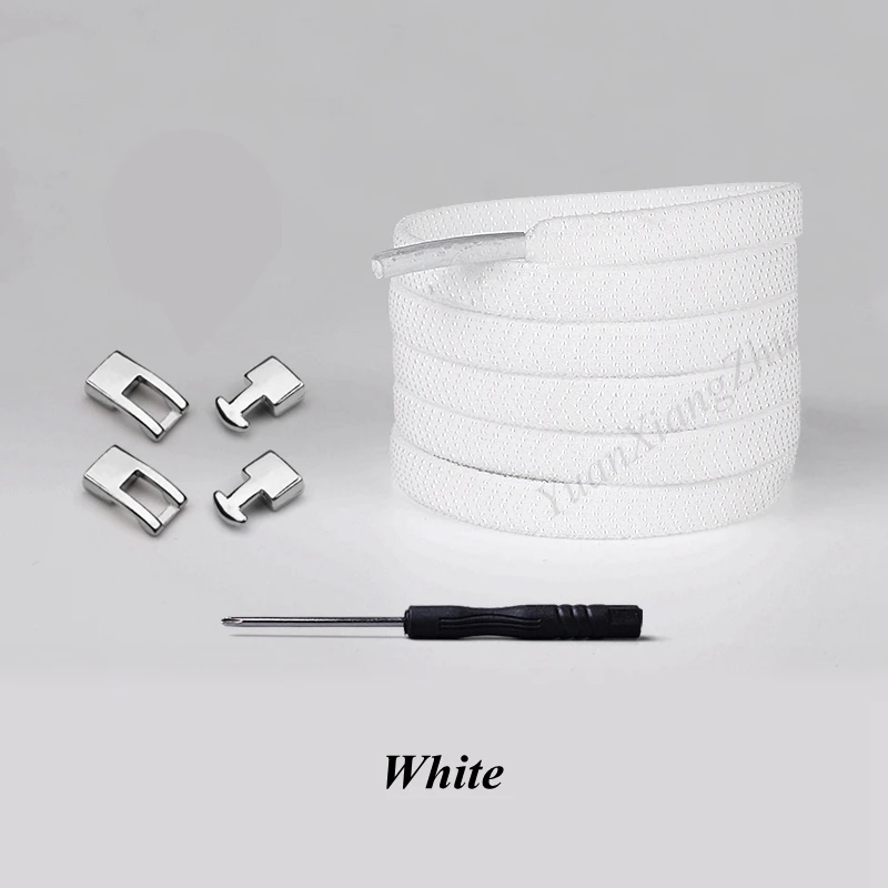 White Новинка, 1 секундный Эластичный шнурок с перекрестной пряжкой, шнурки для детей и взрослых, унисекс, кроссовки, быстро не завязываются, шнурки для обуви, шнурки для ленивых шнурков - Цвет: White