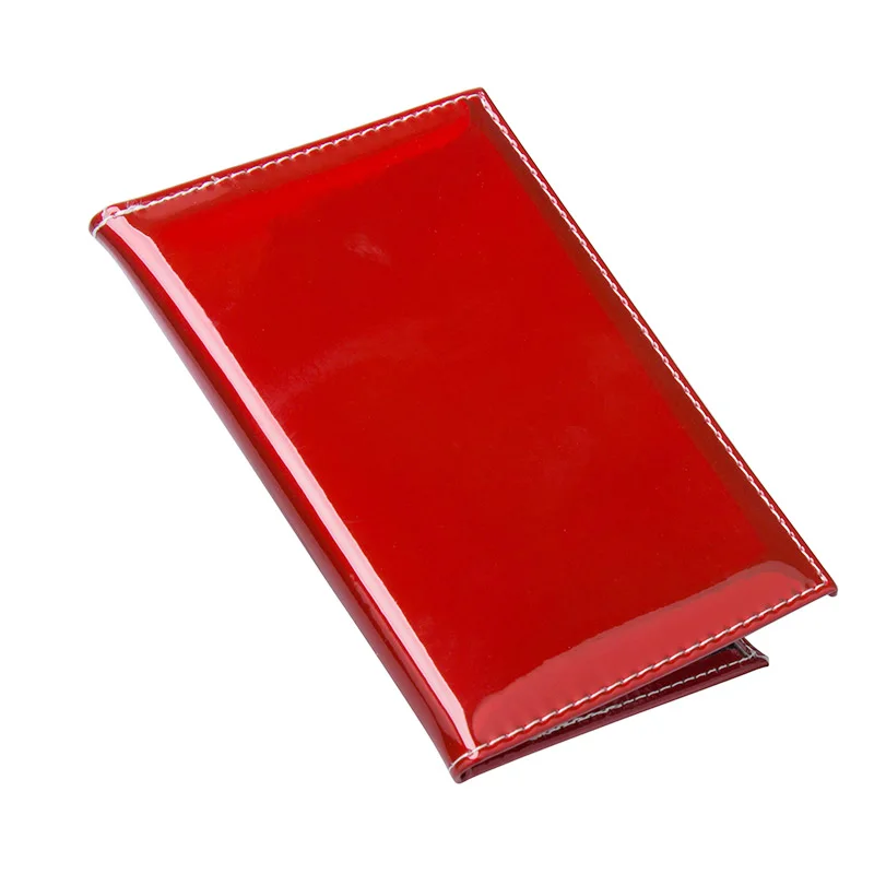 Зеркало удобное красное из искусственной кожи Модная Обложка на паспорт женский чехол для паспорта многофункциональный зажим для путешествий с travling - Цвет: Red