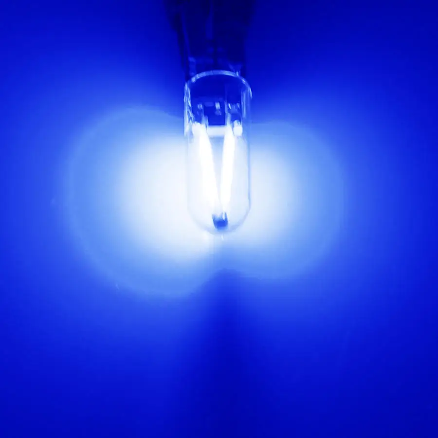 YCCPAUTO T10 светодиодный 194 168 WY5W W5W COB лампы накаливания Стекло лампочки Canbus без ошибок Автомобиля СВЕТОДИОДНЫЙ Крыше читающие купольная лампа белый 12V - Испускаемый цвет: blue