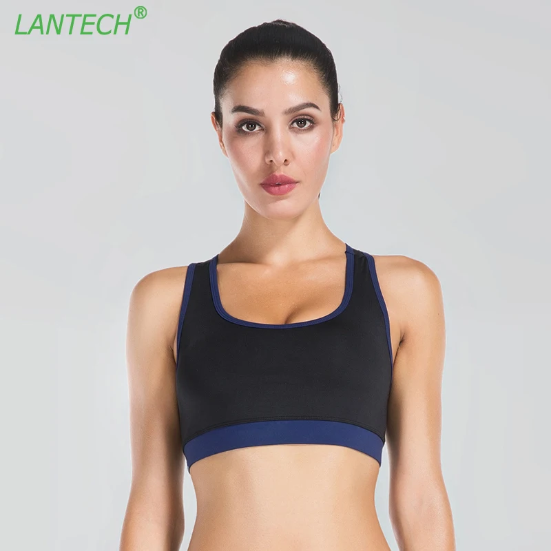 

LANTECH Women Sports Bra Jogging Yoga Wireless Push Up Shockproof Running Sportswear Training Fitness Exercise Gym Bra Clothes