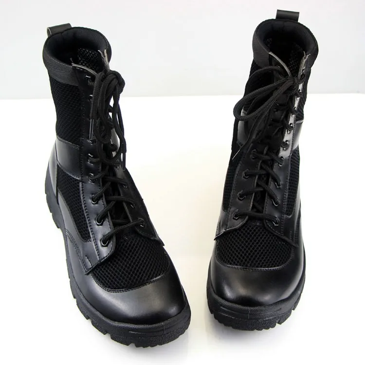 Летние военные ботинки для мужчин; botas hombre; армейские ботинки; кожаный светильник; высокие сетчатые дышащие боевые тактические сапоги