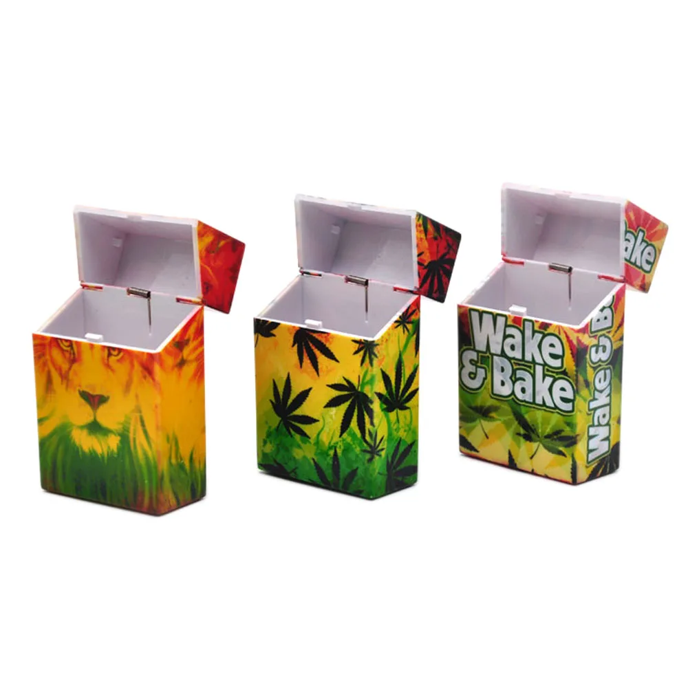 3 Patterns Plastic Cigarette Case Size 95mm*60mm Cigarette Tobacco