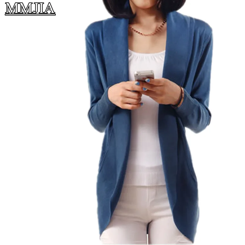 Women Long Sleeve Knitted Sweater 2016 Autumn Winter Fashion New Loose V-Neck Female Cardigan Casual Women's Outwear Clothing