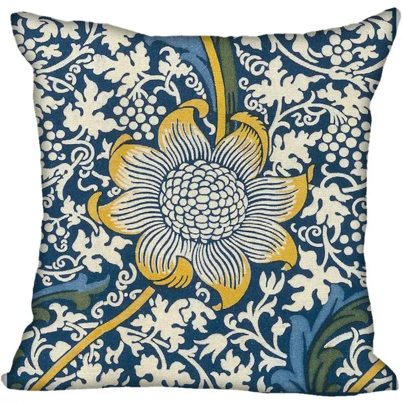 Hot Custom William Morris Square Pillowcase Custom Zippered Bedroom Home Pillow Cover Case 35X35cm,40x40cm - Цвет: 2