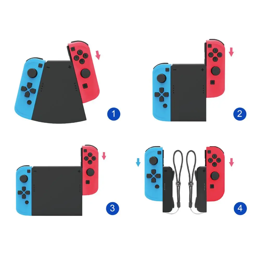 

5-in-1 Connector Pack L+R ABS Hand Grip Case Handle Holder Stand Cover for Nintend Switch NS Joy-Con Controller Gamepad Handgrip