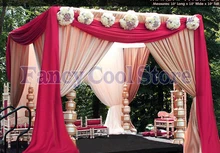 Square Canopy Curtain with Stand Pavilion Frame with Backdrop Curtain Churppah drapes