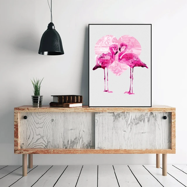 Modern Nordic Flamingo Prints Wall Art Decor 2