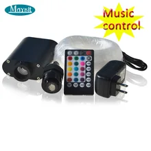 Maykit Смешанная звезда на крыше автомобиля музыкальный светодиодный волоконно-оптический 12 В постоянного тока 12 Вт Звук активная звезда потолочное освещение комплект с 3 метровыми оптическими хвостами