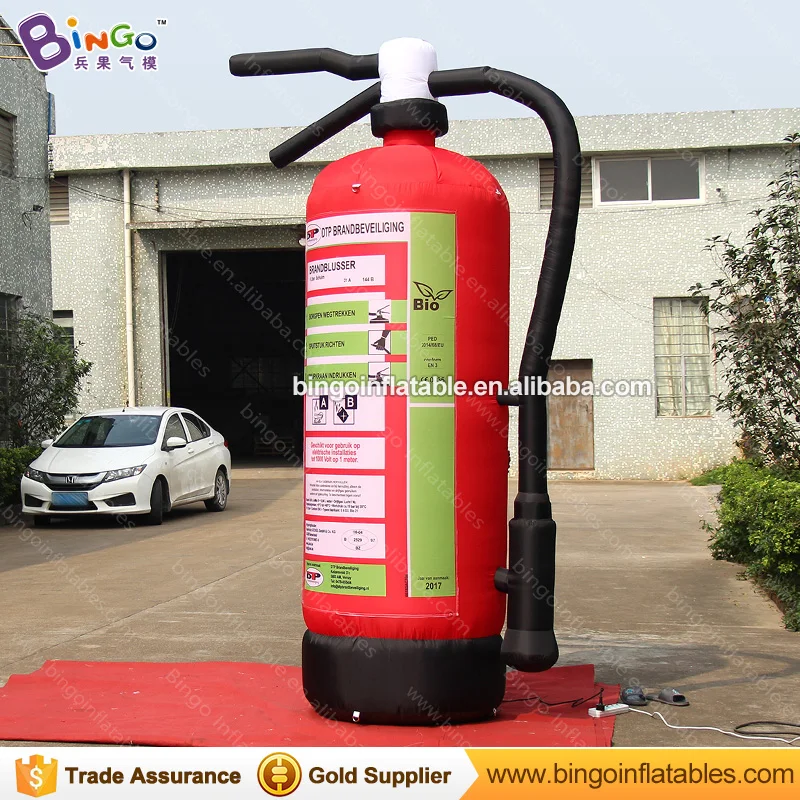 Free shipping 3 m high inflatable fire extinguisher model with digital