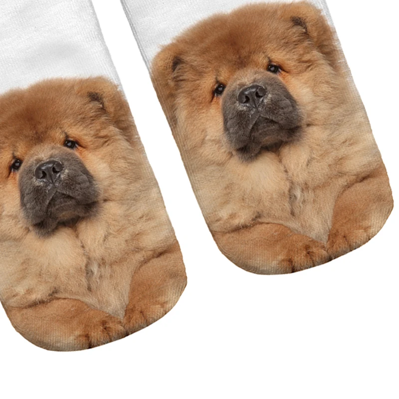 Горячая Распродажа 3D цифровая печать Chow dog женские носки унисекс модные милые