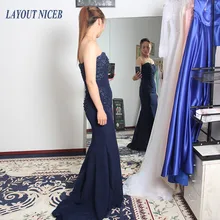 WY32 сексуальный роскошный Vestidos de fiesta largos elegantes de gala обычай Русалка бисерное вечернее платье для женщин