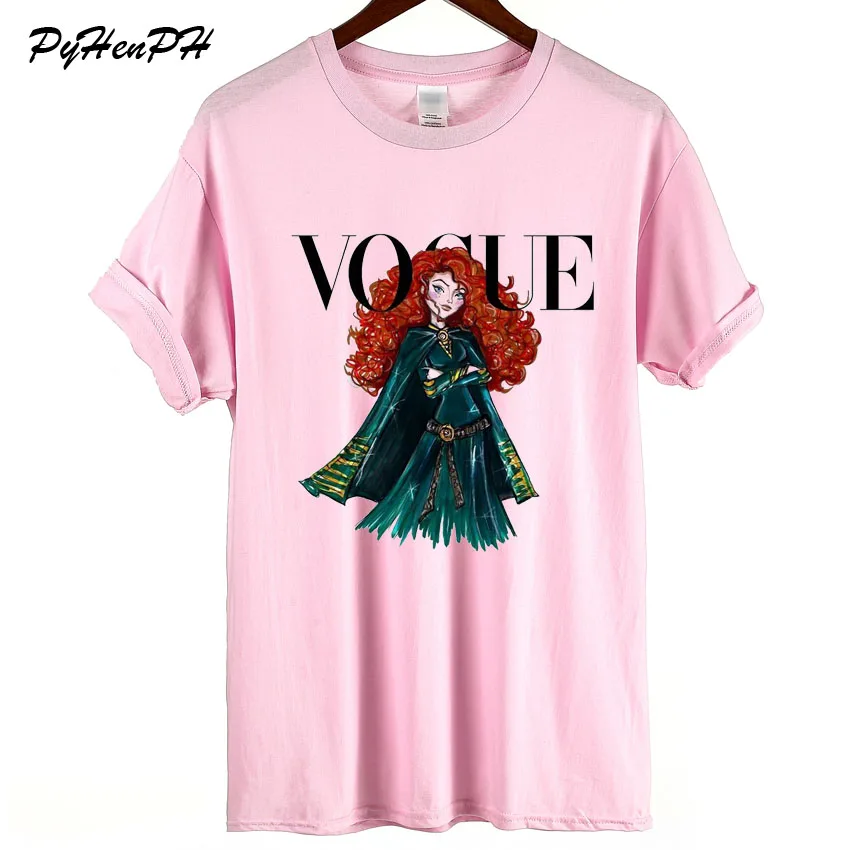Женская футболка с круглым вырезом Vogue белая Повседневная принтом 100% хлопок лето
