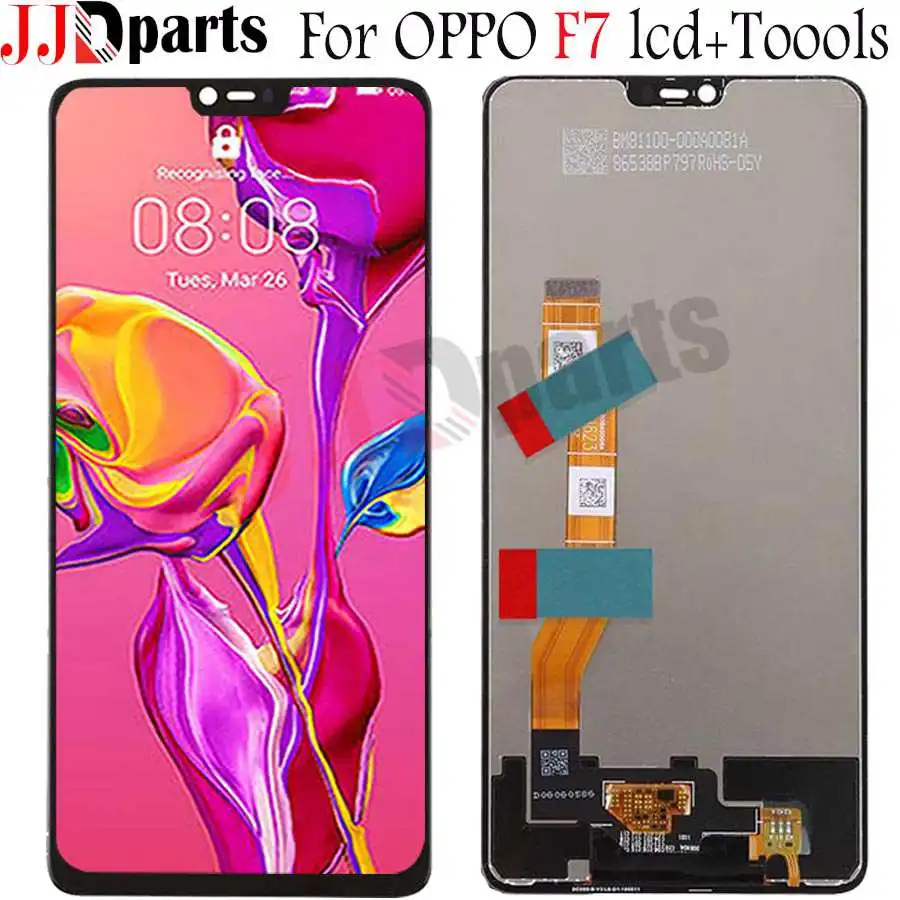 

Original LCD Oppo F7 LCD CPH1819 Display Touch Screen Digitizer Assembly Replacement 6.23 inch for oppo F7 Display LCD Screen