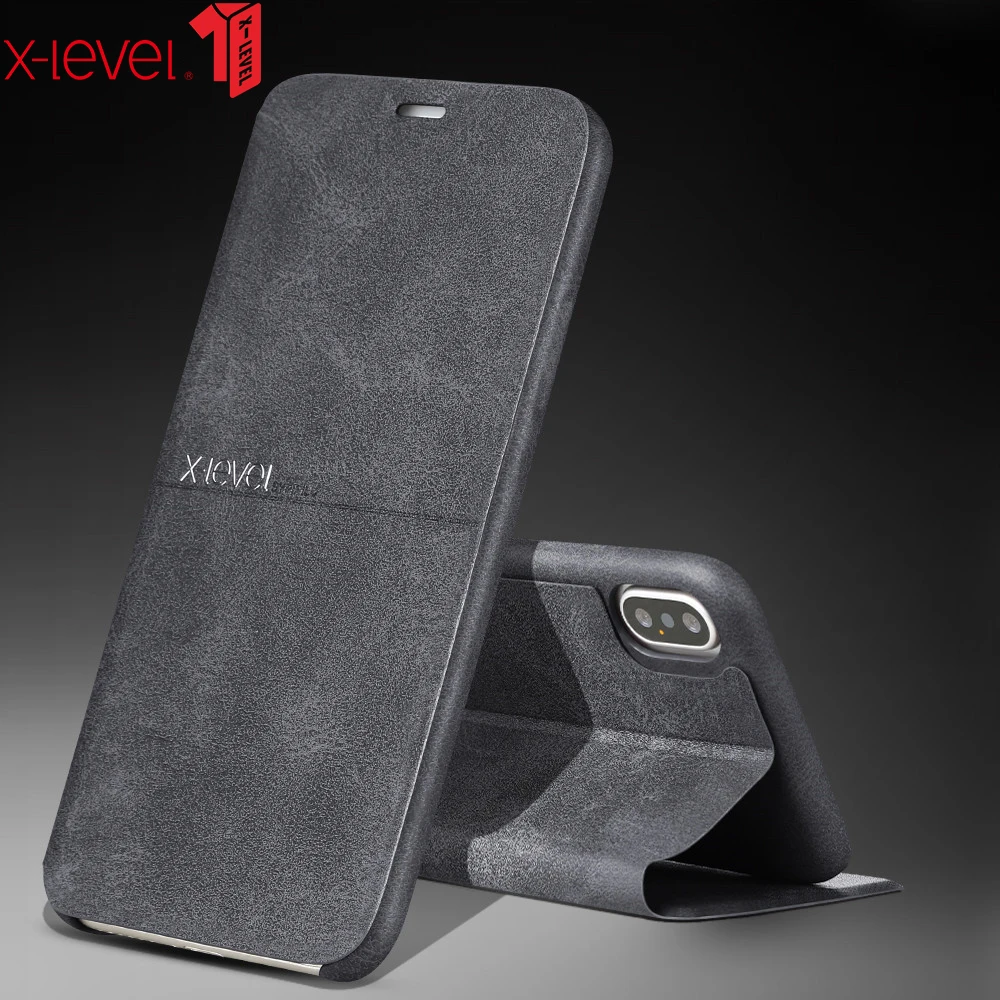Leather Flip Phone Case For iPhone XS 11 Pro Max XR X 6 6S 7 8 Plus 5 5S SE For Samsung Galaxy S7 Edge S8 Plus Slot Phone Cover