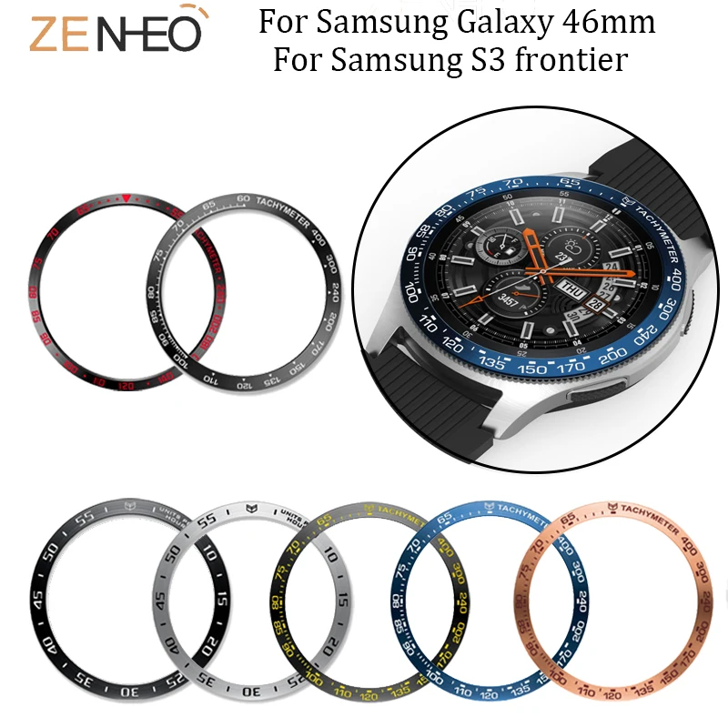 

Anti Scratch Metal Sticker For Samsung Galaxy 46mm/Gear S3 Frontier replacement Bezel Ring Protective Case watch Accessories