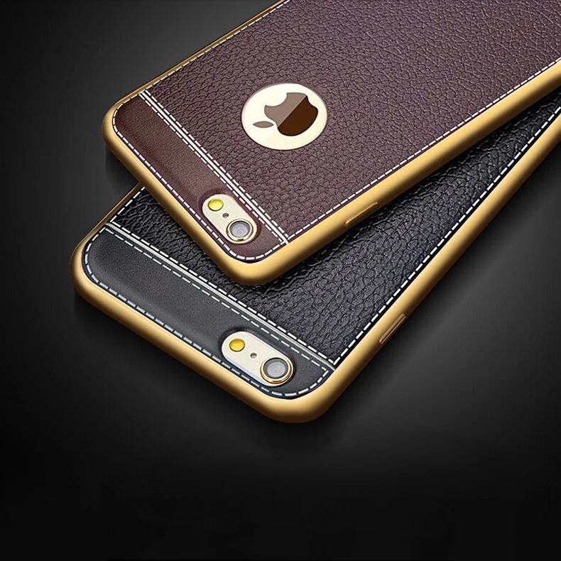 Fashion luxury leather protective mobile phone Case For iphone 7 5 5s