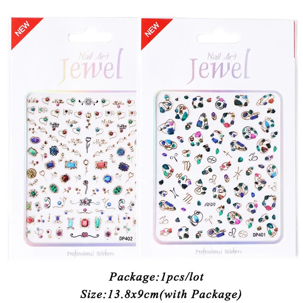 

3D Nail Adhesive Sticker Colorful Diamond Pattern Nail Sticker Nail Art DIY Sticker Decoration