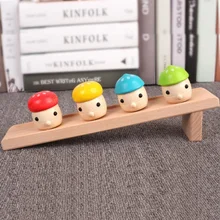 Милый гриб скейтборд Раннее Образование Деревянные игрушки настольная игра родитель-ребенок Интерактивная игрушка семейные вечерние игры