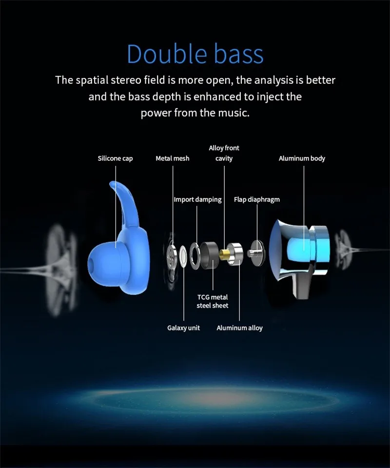 bluetooth earphone wireless headphones bluetooth 5.0 earobuds headset with mic for earpods (4)