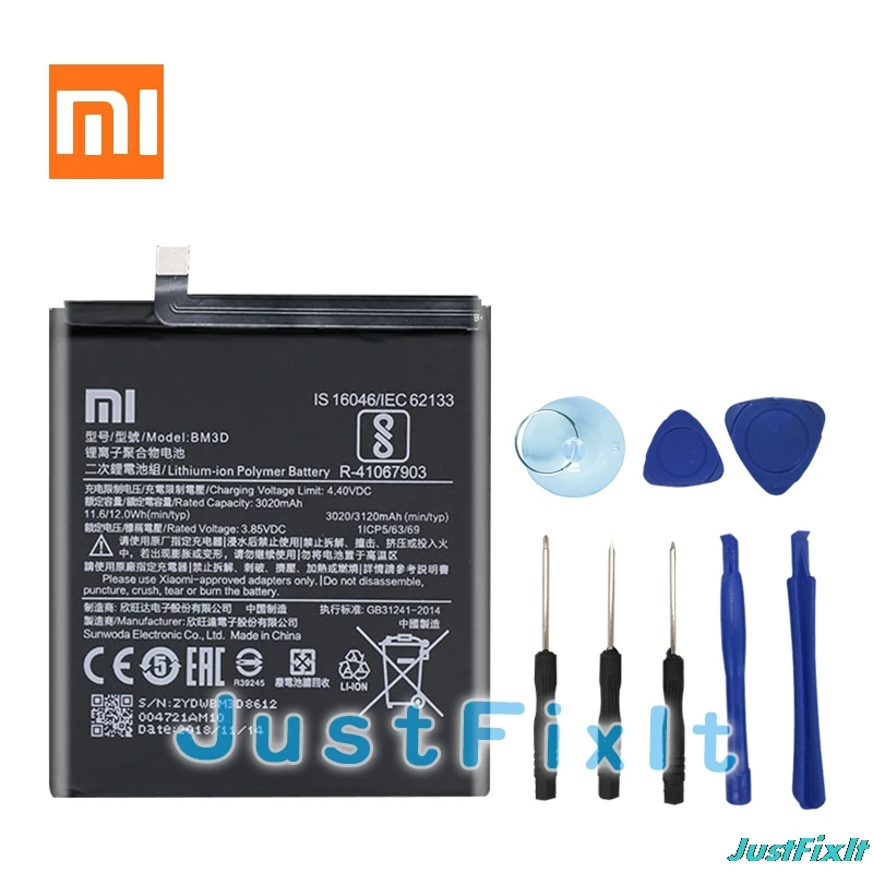 BM3D XaioMi оригинальный сменный аккумулятор для Xiaomi 8 SE MI8 M8 100% новый подлинный