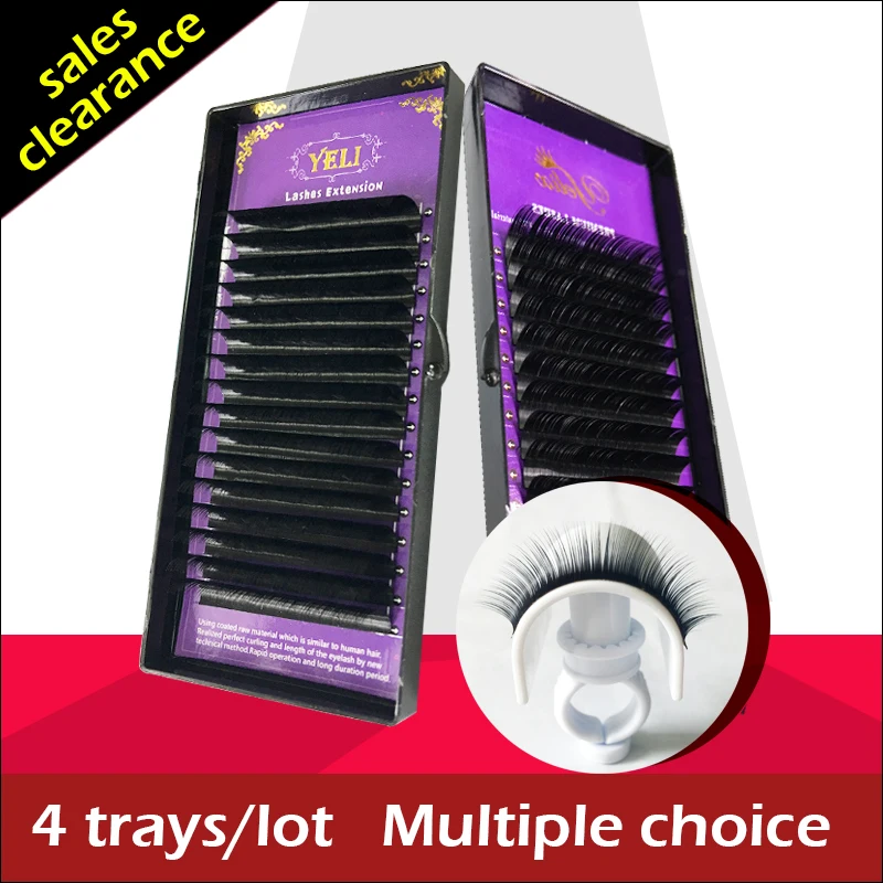 Aliexpress.com : Buy 4 trays Individual Eyelashes Natural