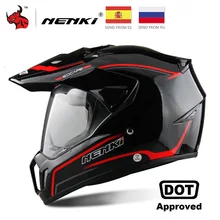 NENKI Motociclo Casco Nero del Motociclo Completo Viso Casco Motocross Avventura degli uomini Downhill DH Racing Casco Moto Casco DOT #