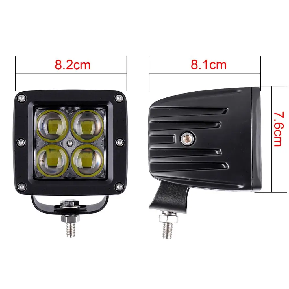 40w square led work driving light bar car accessory motorcycle motocross auto offroad suv atv utv pickup truck 12v 24v 5D motorbike barra led 3inch headlight bulb fog head off road working tractor spot flood ro (5)