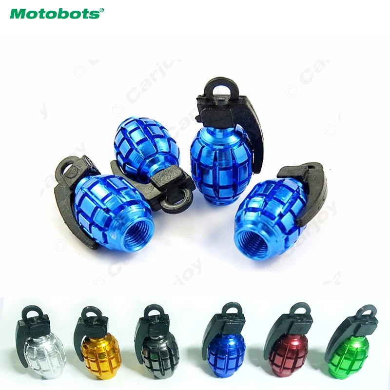 MOTOBOTS 4 шт. колпачки для клапанов из сплава в форме гранаты велосипедная шина MTB BMX