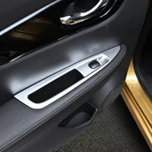 door armrest penal window glasses regulate lift button switch sticker cover trim for nissan xtrail x-trail Interior Accessories