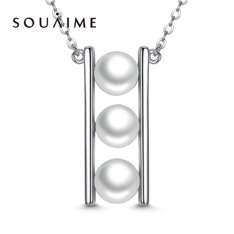 

Pearl Necklace 45cm 925 Sterling Silver Jewelry Real Natural Freshwater Pearl Necklace White Pearl Jewelry For Women Gifts